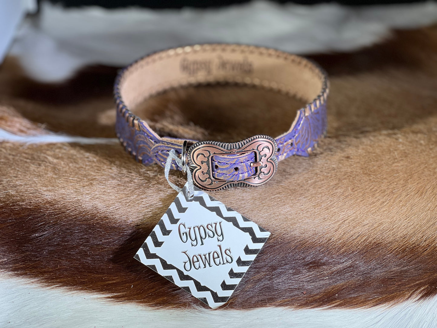 PURPLE GODDESS DOG COLLAR - Gypsy Jewels By Timber