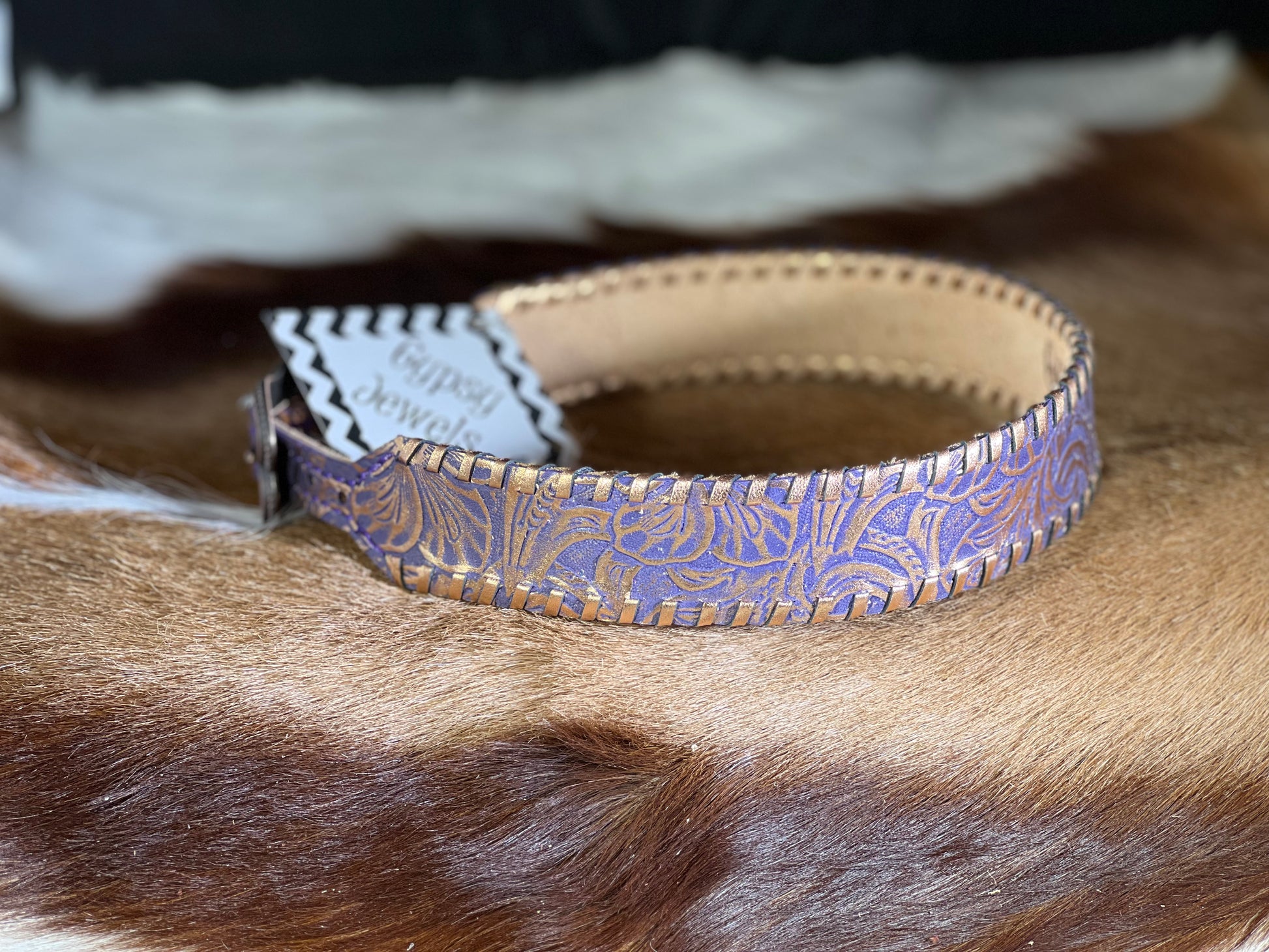 PURPLE GODDESS DOG COLLAR - Gypsy Jewels By Timber