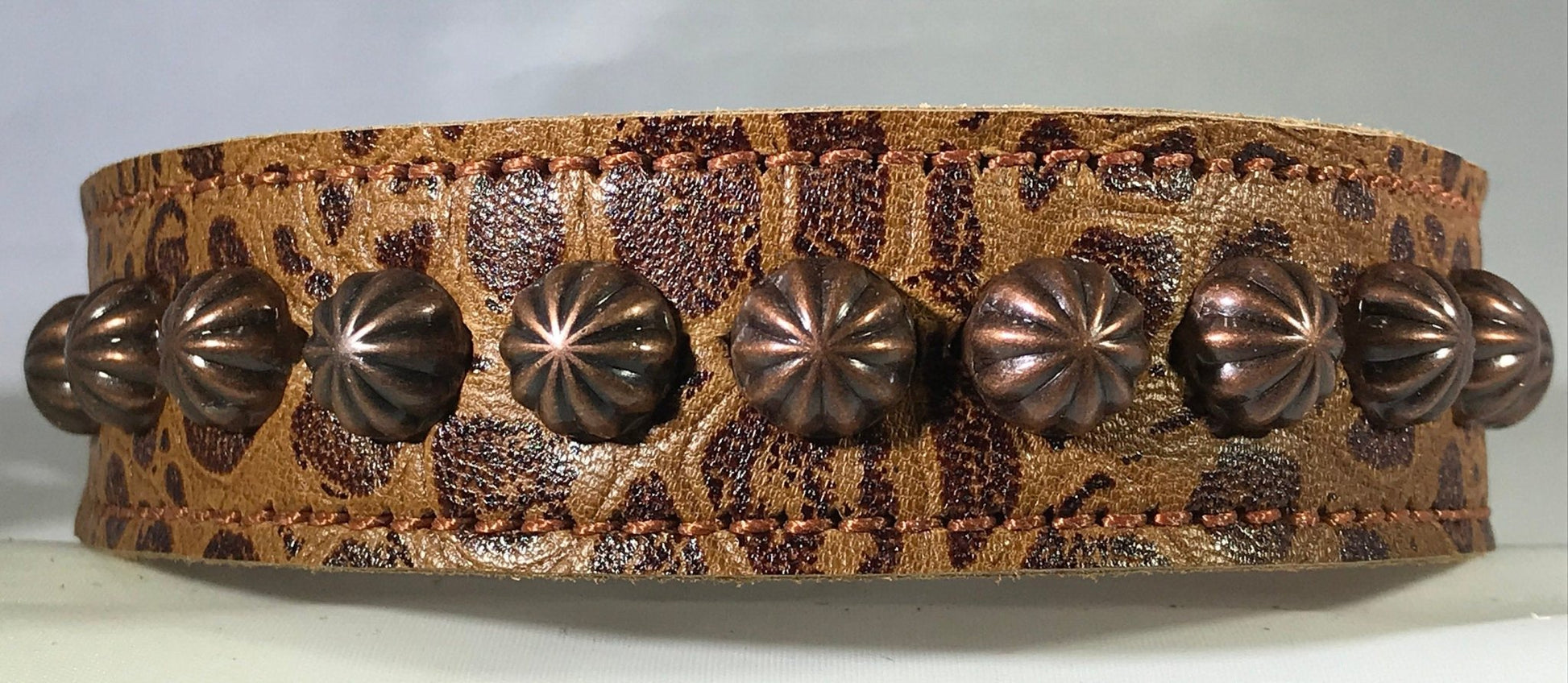 ANTIQUE COPPER Spots Dog Collar - Gypsy Jewels By TimberAcorn Embossed Gator Beauty!Gypsy Jewels By TimberGypsy Jewels By TimberDog Collar