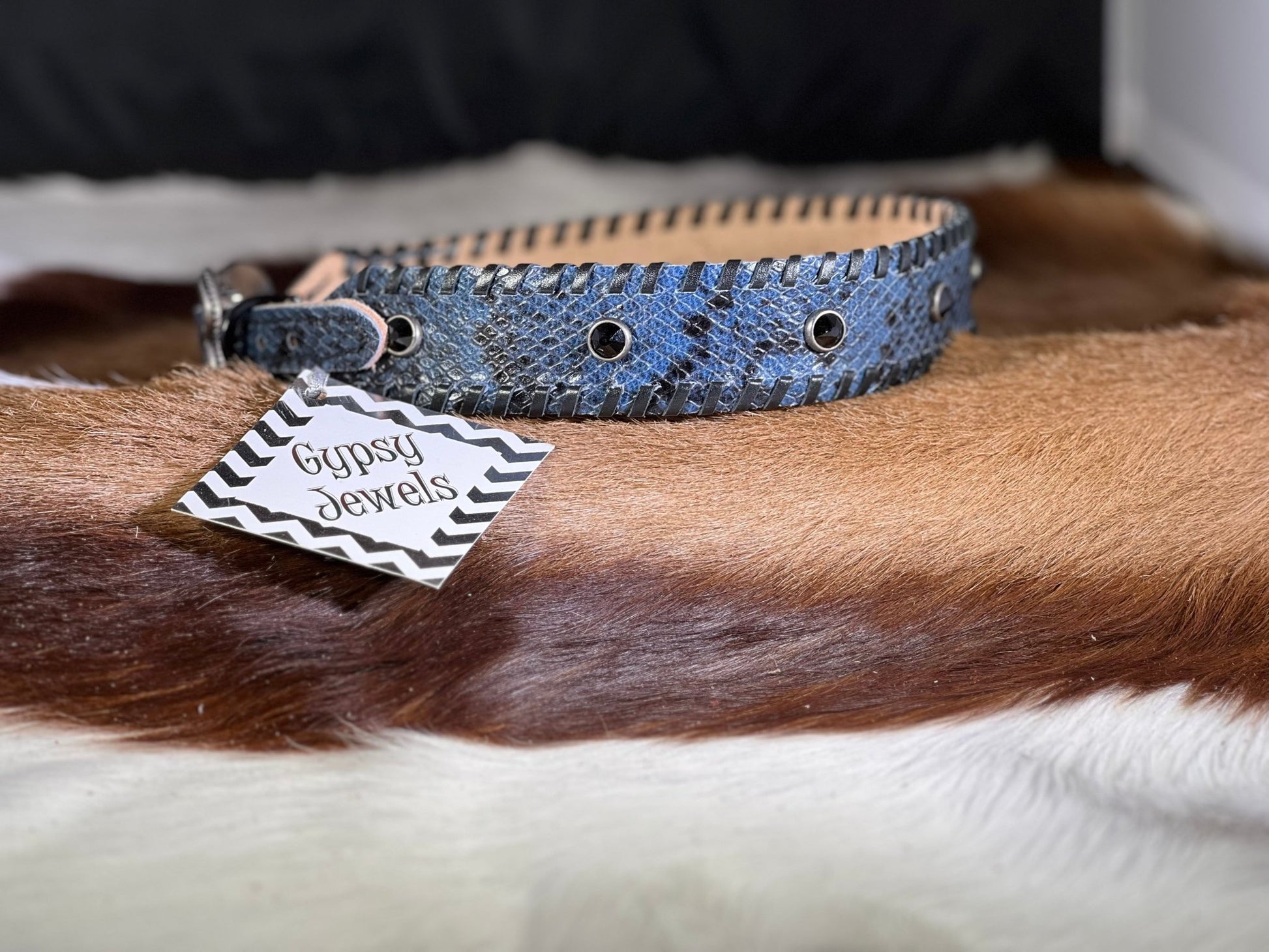 BACK THE BLUE DOG COLLAR - Gypsy Jewels By TimberBACK THE BLUE DOG COLLAR - Gypsy Jewels By TimberGypsy Jewels By TimberGypsy Jewels By TimberDog Collar