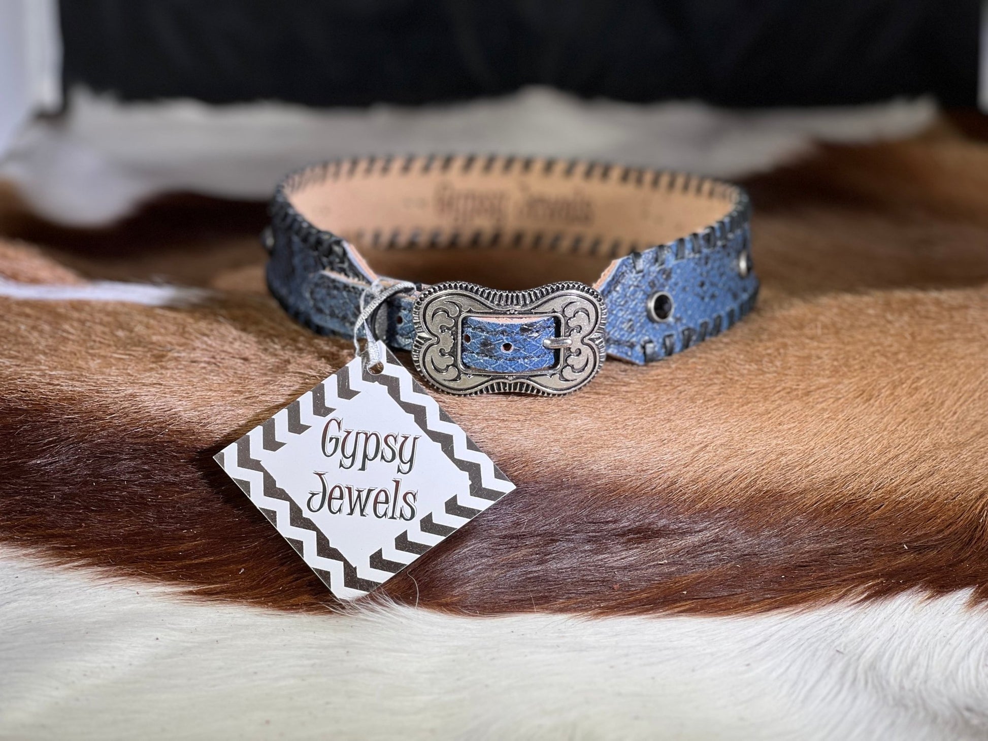 BACK THE BLUE DOG COLLAR - Gypsy Jewels By TimberBACK THE BLUE DOG COLLAR - Gypsy Jewels By TimberGypsy Jewels By TimberGypsy Jewels By TimberDog Collar