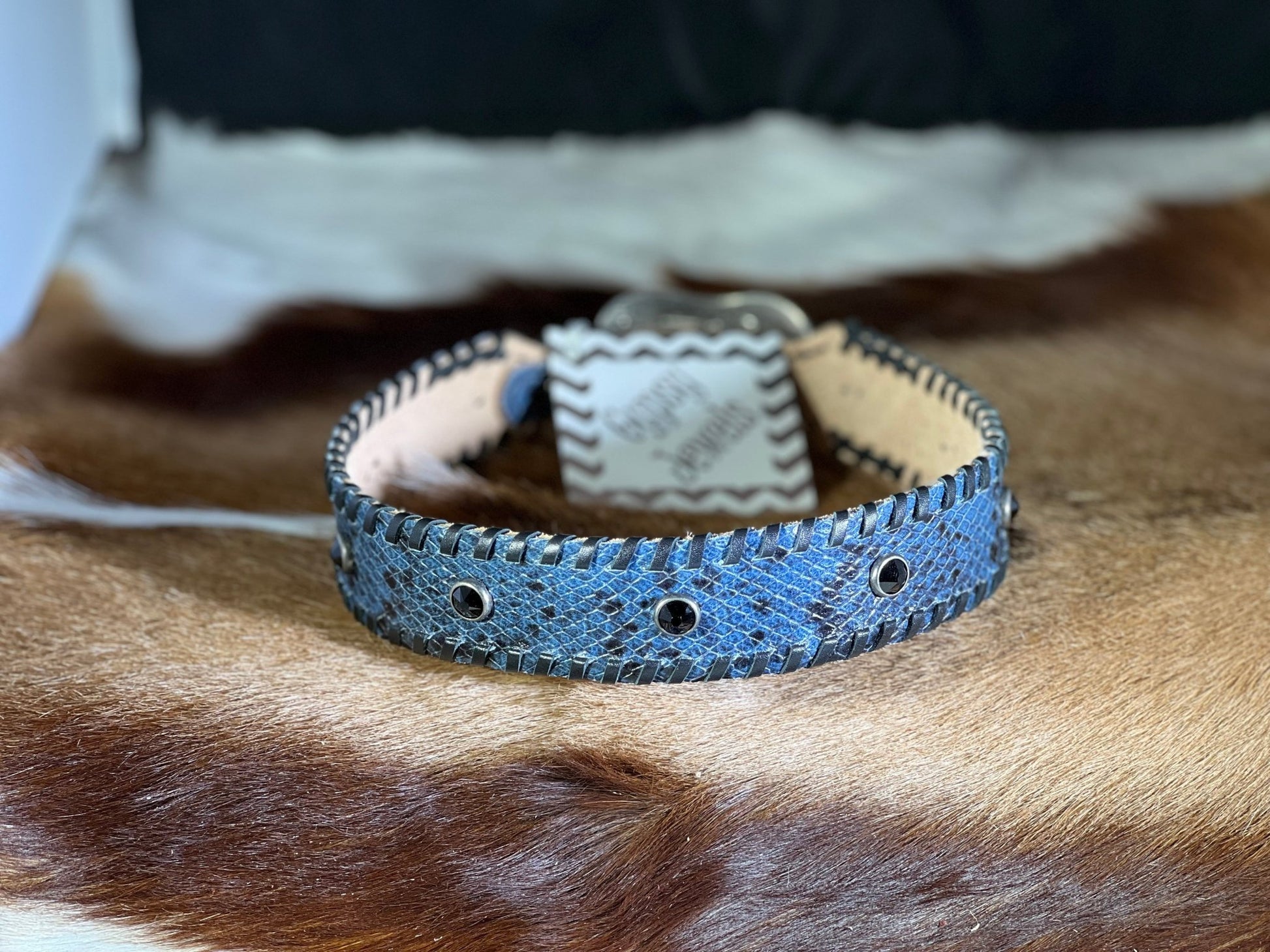 BACK THE BLUE DOG COLLAR - Gypsy Jewels By TimberBACK THE BLUE DOG COLLAR - Gypsy Jewels By TimberGypsy Jewels By TimberGypsy Jewels By TimberDog Collar