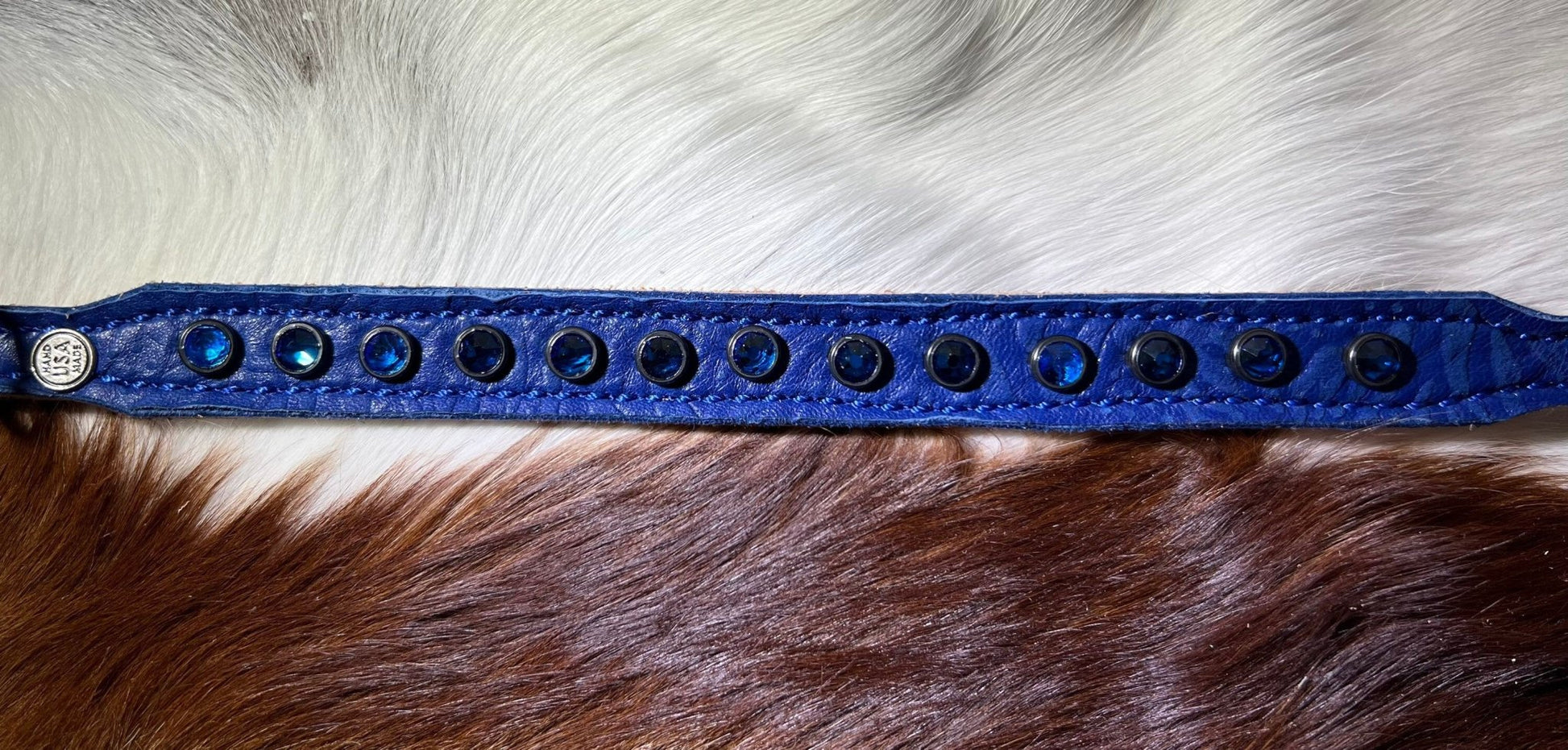 BLUE SPARKLES DOG COLLAR - Gypsy Jewels By TimberCustom handcrafted blue sparkles dog collar for stylish pets - durable, comfortable, and perfect for everyday wearGypsy Jewels By TimberGypsy Jewels By TimberDog Collar