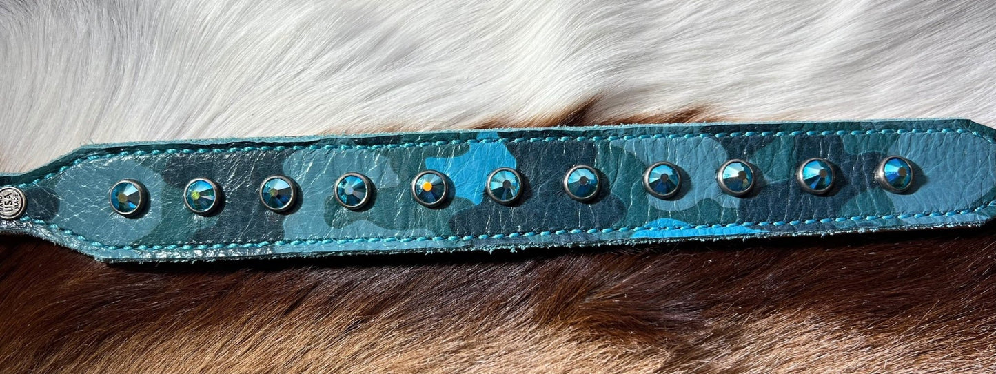 Can You See Me in this Blue Camo Dog Collar? - Gypsy Jewels By TimberCan You See Me?Gypsy Jewels By TimberGypsy Jewels By TimberDog Collar