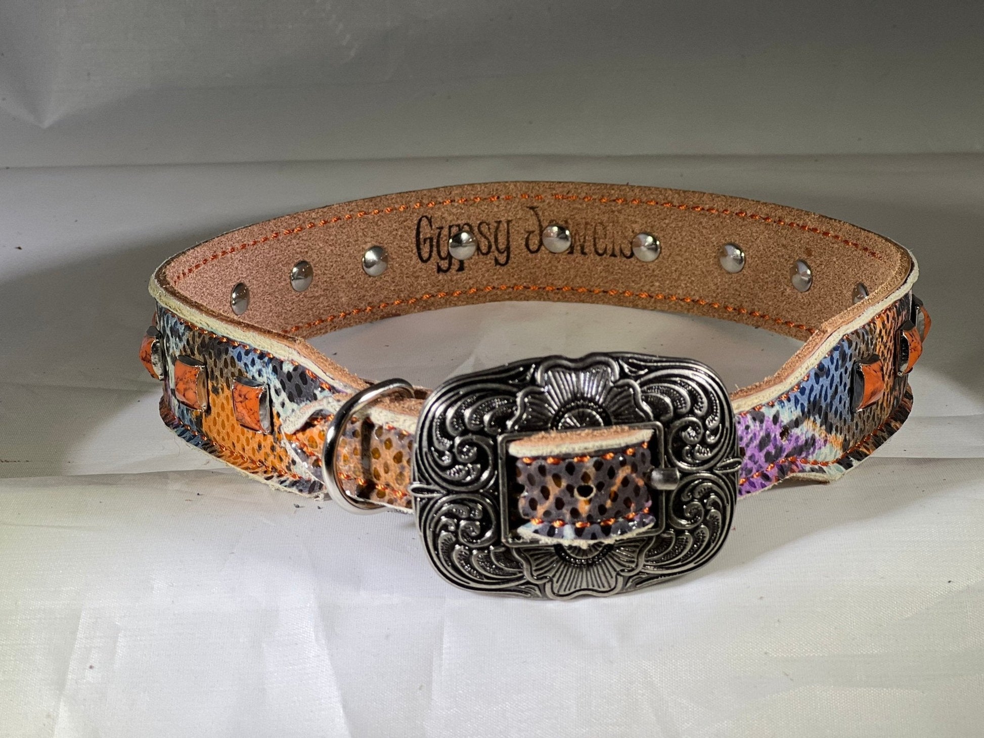 Snakeskin Dog Collar with Pizzazz - Gypsy Jewels By TimberSnakeskin Dog Collar with Pizzazz - Gypsy Jewels By TimberSnakeskin with PizzazzGypsy Jewels By TimberGypsy Jewels By TimberDog CollarGypsy Jewels By TimberGypsy Jewels By TimberDog Collar