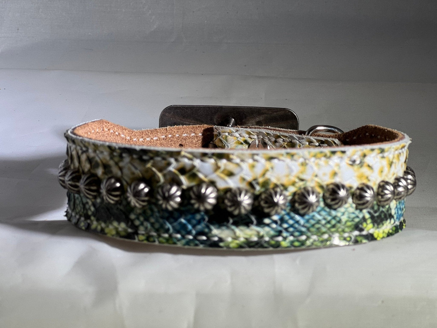 Snakeskin Galore Dog Collar - Gypsy Jewels By TimberSnakeskin Galore Dog Collar - Gypsy Jewels By TimberSnakeskin Galore Dog Collar – Unique Snakeskin Pattern, Durable and Stylish Pet AccessoryGypsy Jewels By TimberGypsy Jewels By TimberDog CollarGypsy Jewels By TimberGypsy Jewels By TimberDog Collar