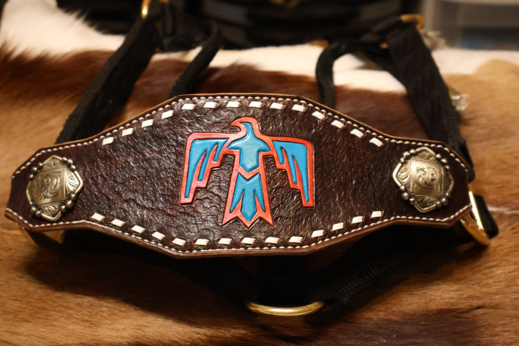 Thunderbird Bronc Halter - Gypsy Jewels By TimberThunderbird Bronc HalterGypsy Jewels By TimberGypsy Jewels By TimberCustom Horse Tack